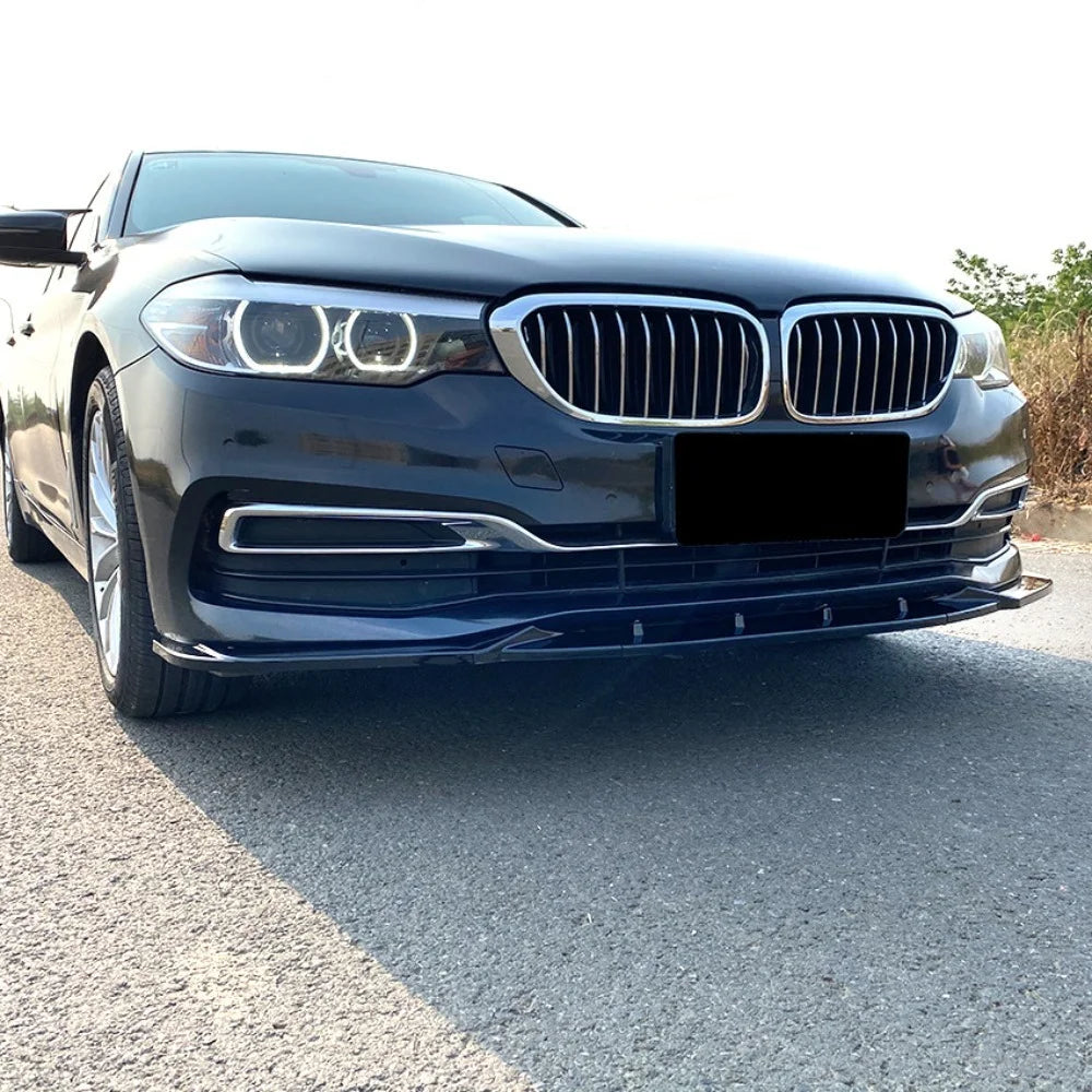 Front Bumper Lip Splitter Trim For BMW 5 Series G30 Pre-LCI Luxury 2017-2020 525i 530i Exterior Refit Body Kit Decorative Parts