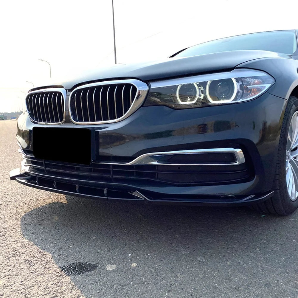 Front Bumper Lip Splitter Trim For BMW 5 Series G30 Pre-LCI Luxury 2017-2020 525i 530i Exterior Refit Body Kit Decorative Parts