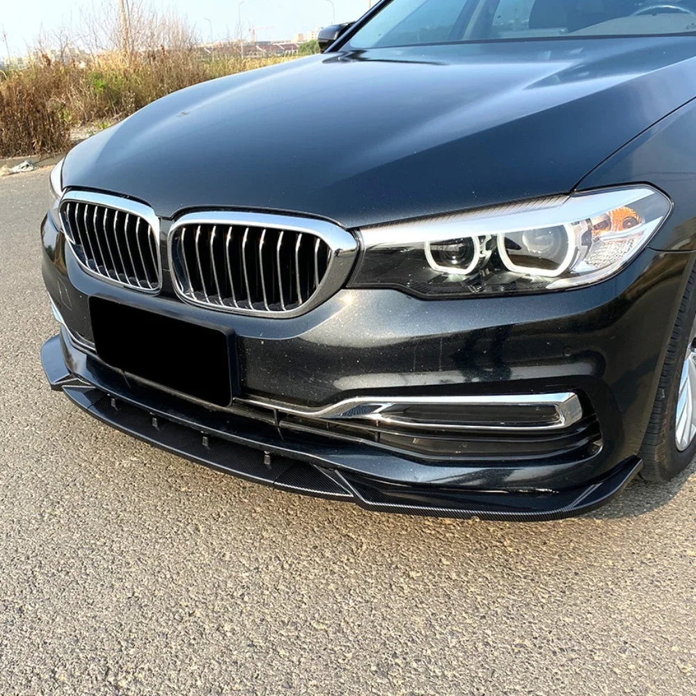 Front Bumper Lip Splitter Trim For BMW 5 Series G30 Pre-LCI Luxury 2017-2020 525i 530i Exterior Refit Body Kit Decorative Parts