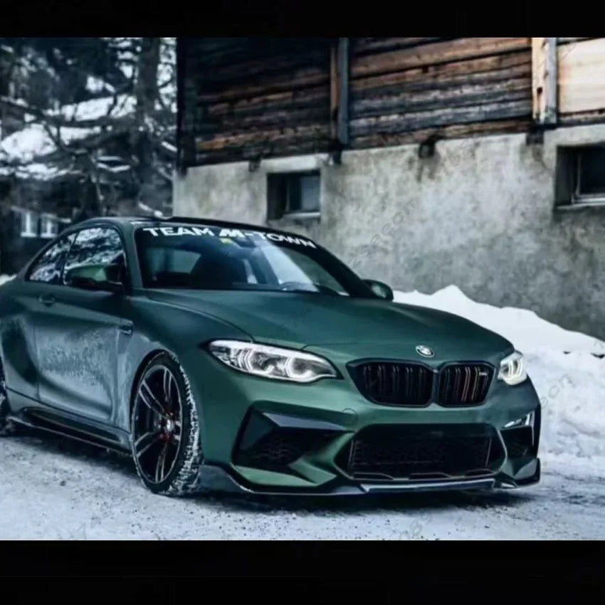 For BMW F87 M2 CS Coupe 2016 2017 2018 2019 2020 2021 Car Front Bumper Lip Spoiler Body Kit Splitter Diffuser Tuning Gloss Black
