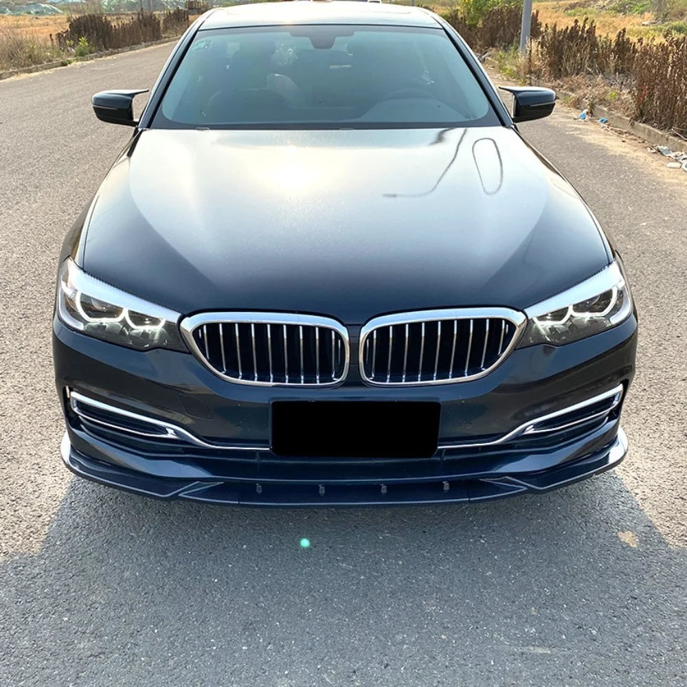 Front Bumper Lip Splitter Trim For BMW 5 Series G30 Pre-LCI Luxury 2017-2020 525i 530i Exterior Refit Body Kit Decorative Parts