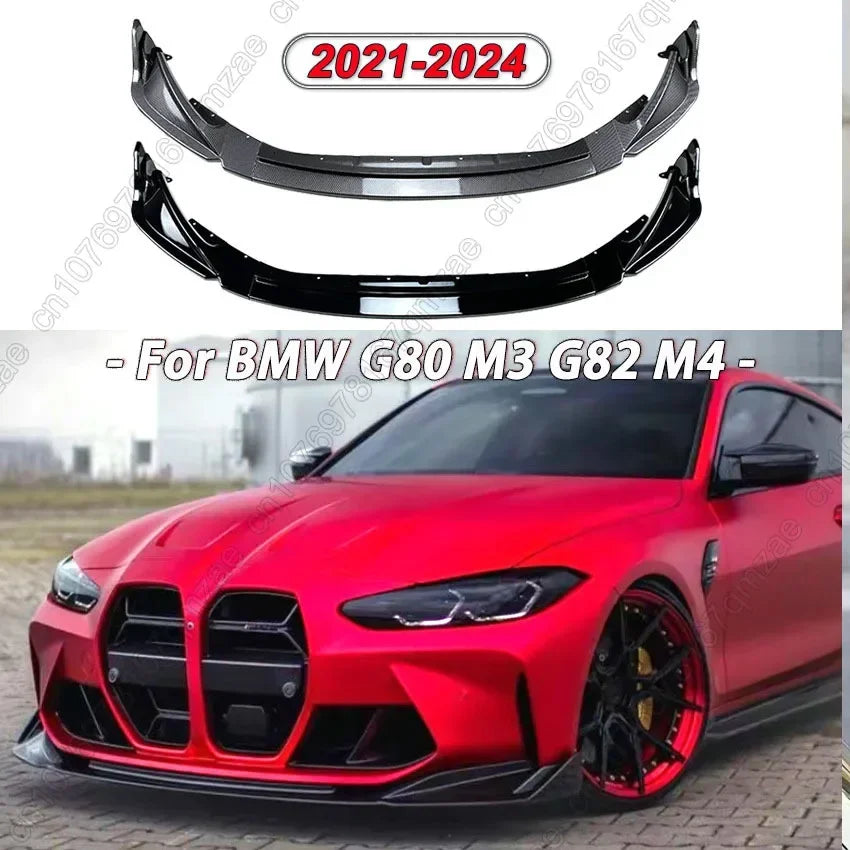 For BMW G80 M3 G82 M4 2021-2024 Car Front Bumper Lip Splitter Diffuser Body Kits Spoiler Bumper Guard Protector Accessories