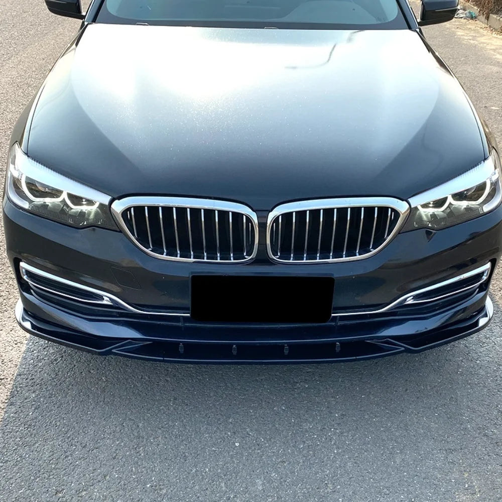 Front Bumper Lip Splitter Trim For BMW 5 Series G30 Pre-LCI Luxury 2017-2020 525i 530i Exterior Refit Body Kit Decorative Parts