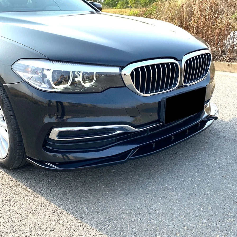 Front Bumper Lip Splitter Trim For BMW 5 Series G30 Pre-LCI Luxury 2017-2020 525i 530i Exterior Refit Body Kit Decorative Parts