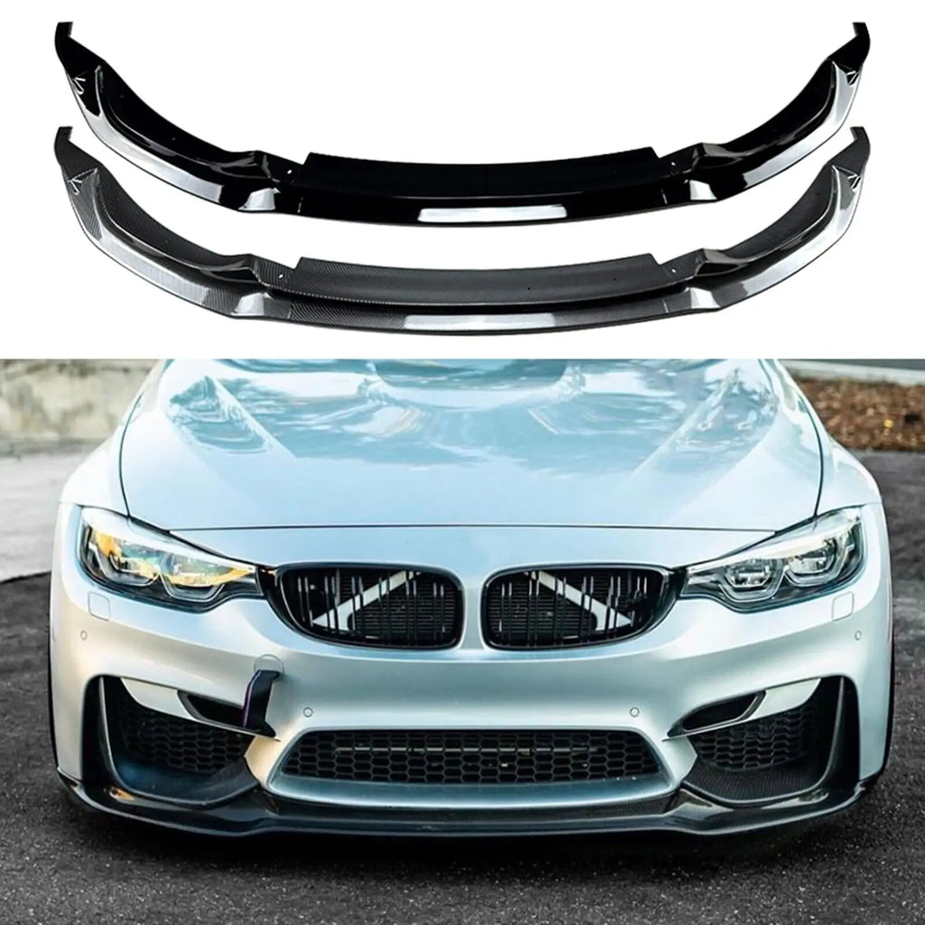 For Bmw F80 F82 F83 M3 M4 V Style 2015-2020 Front Bumper Splitter Lip Spoiler Car Diffuser Bodykits Cover Guard Protector kits