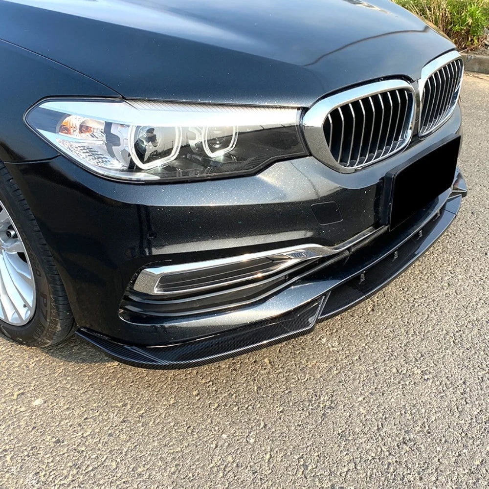 Front Bumper Lip Splitter Trim For BMW 5 Series G30 Pre-LCI Luxury 2017-2020 525i 530i Exterior Refit Body Kit Decorative Parts